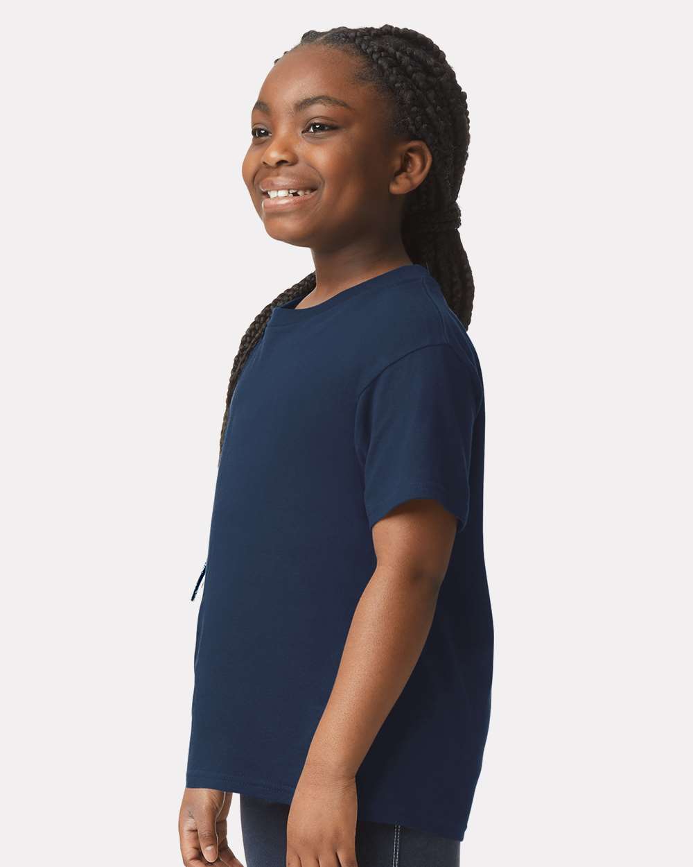 Youth Softstyle® T-Shirt - OnModelSide - B01660652 - Navy