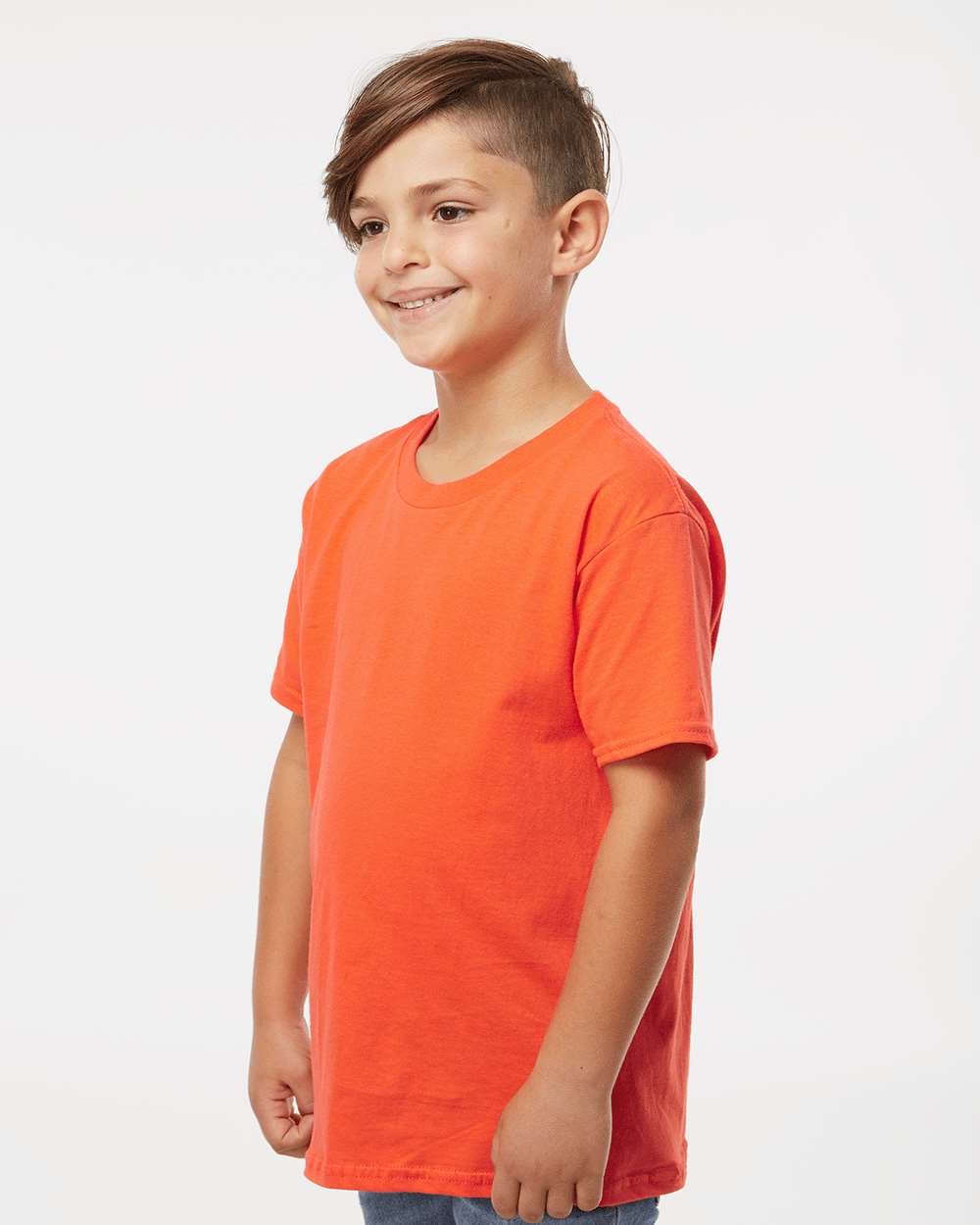 Youth Softstyle® T-Shirt - OnModelSide - B01660662 - Orange