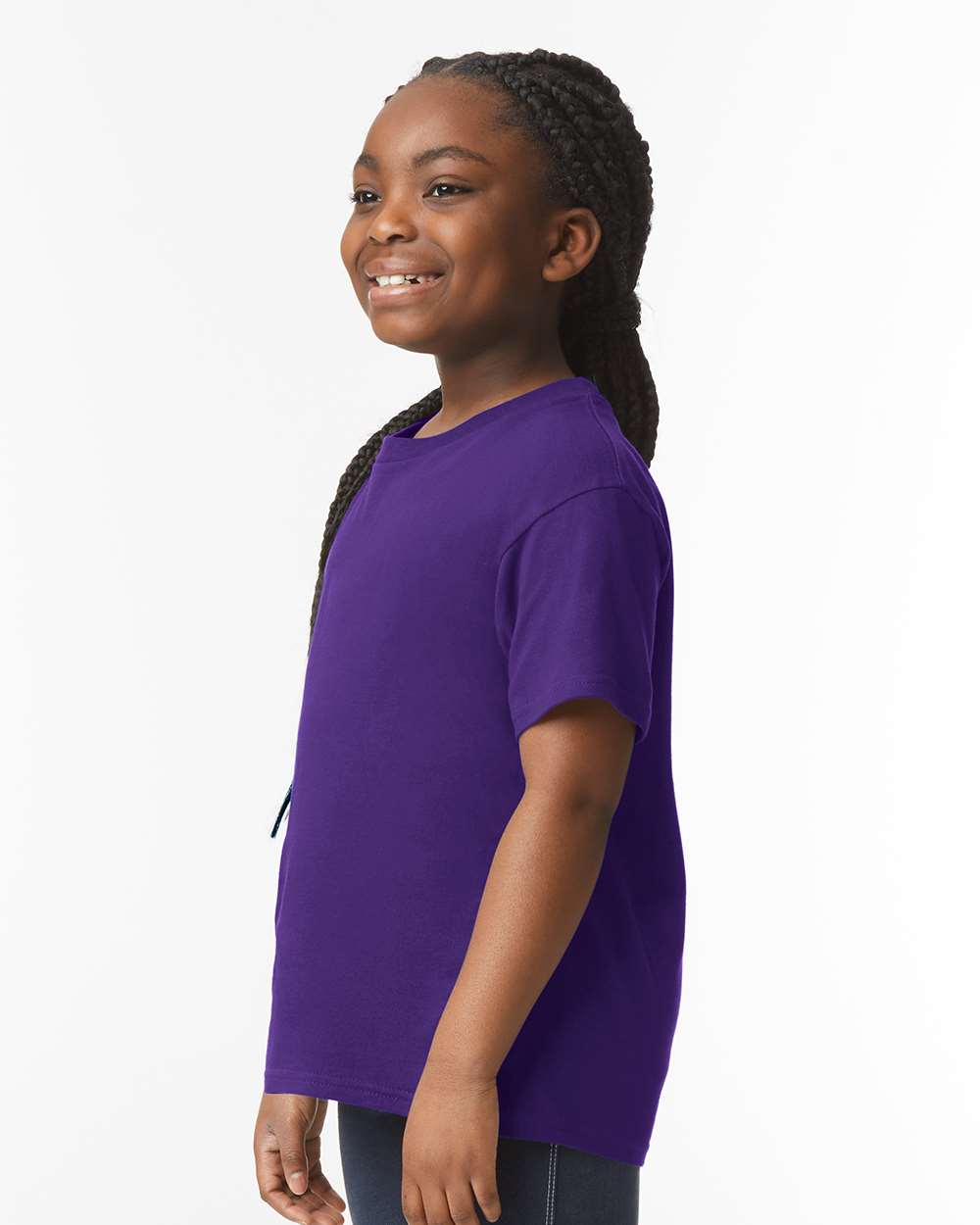Youth Softstyle® T-Shirt - OnModelSide - B01660672 - Purple