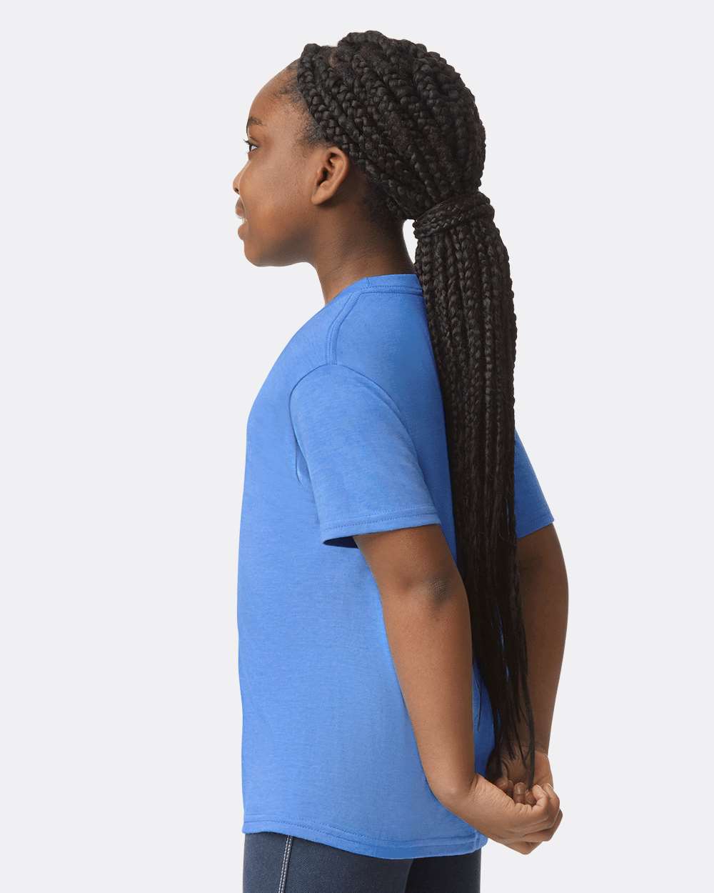 Youth Softstyle® T-Shirt - OnModelSide - B01660762 - Heather Royal