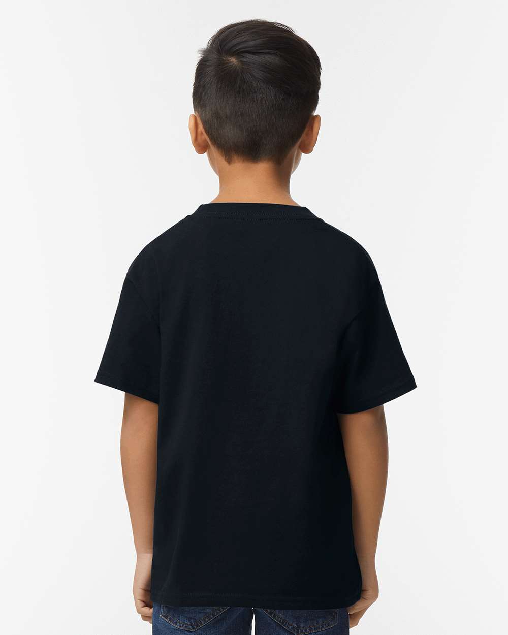 Youth Softstyle® Midweight T-Shirt - OnModelBack - B01960502 - Pitch Black
