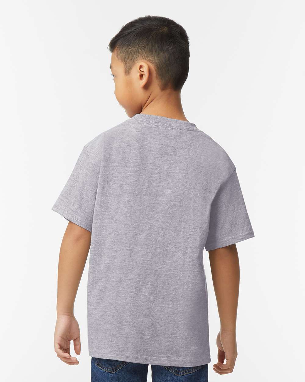 Youth Softstyle® Midweight T-Shirt - OnModelBack - B01960582 - Sport Grey