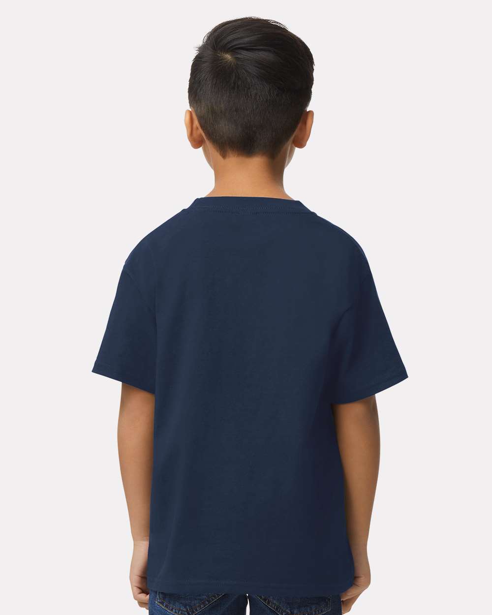 Youth Softstyle® Midweight T-Shirt - OnModelBack - B01960652 - Navy