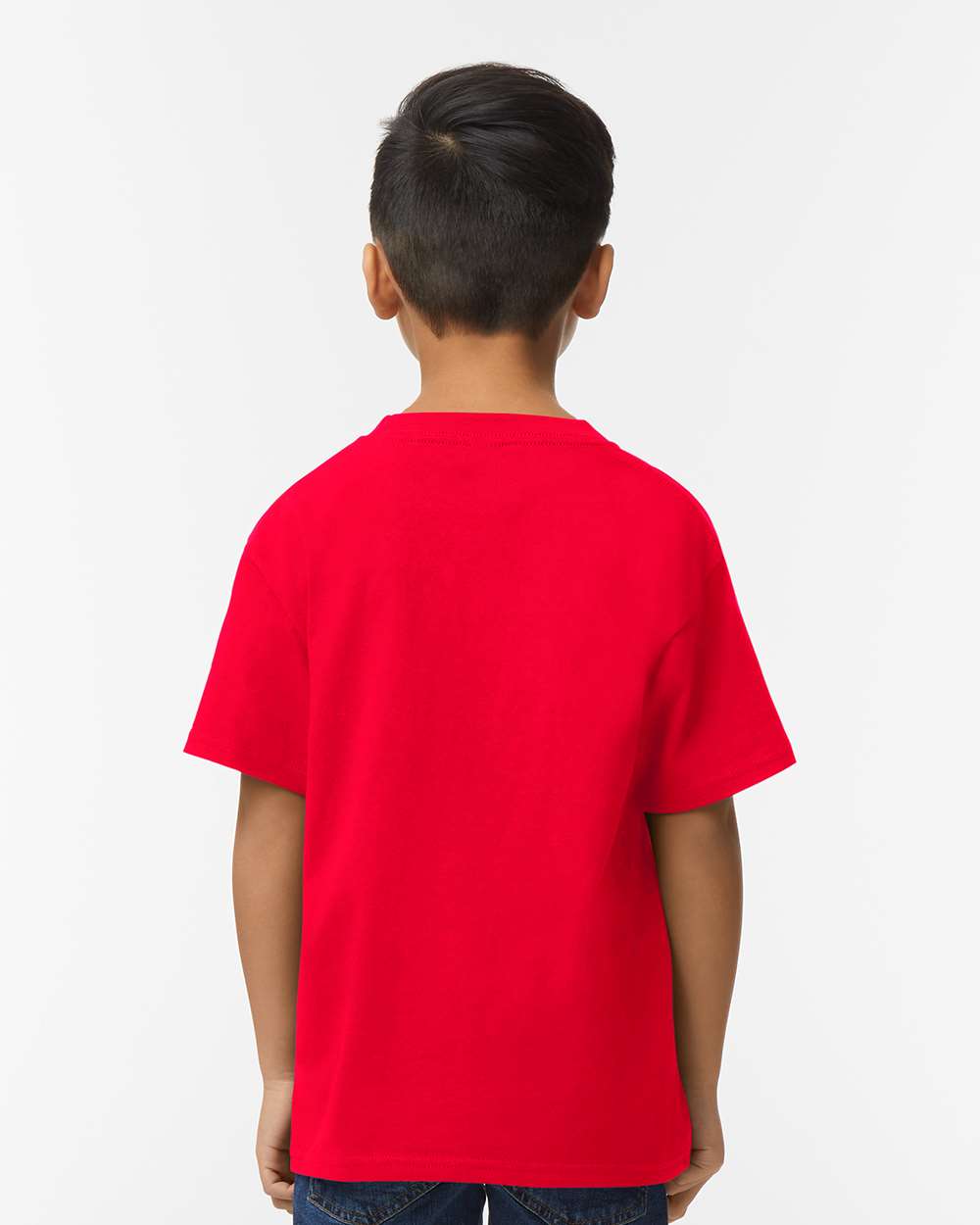Youth Softstyle® Midweight T-Shirt - OnModelBack - B01960702 - Red