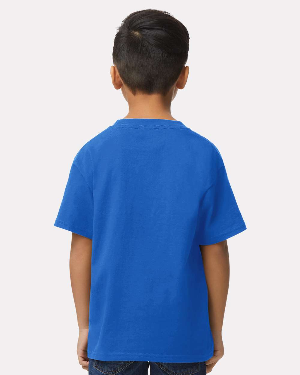 Youth Softstyle® Midweight T-Shirt - OnModelBack - B01960752 - Royal