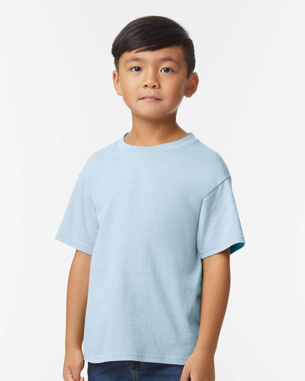 Youth Softstyle® Midweight T-Shirt - OnModelFront - B01960252 - Light Blue