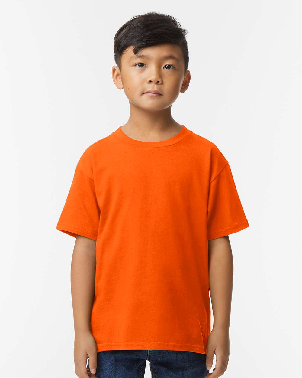 Youth Softstyle® Midweight T-Shirt - OnModelFront - B01960662 - Orange