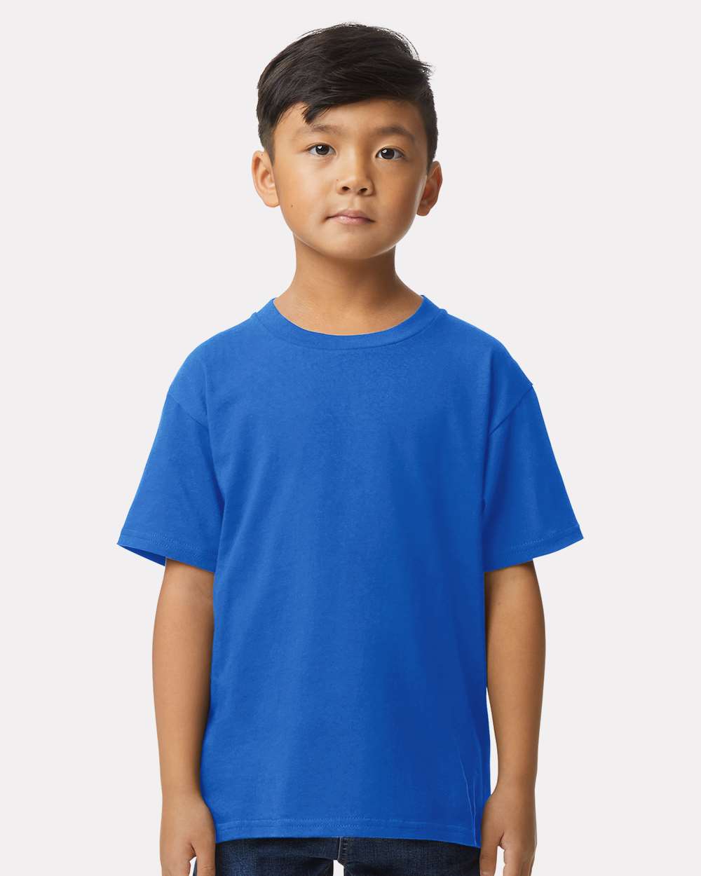 Youth Softstyle® Midweight T-Shirt - OnModelFront - B01960752 - Royal