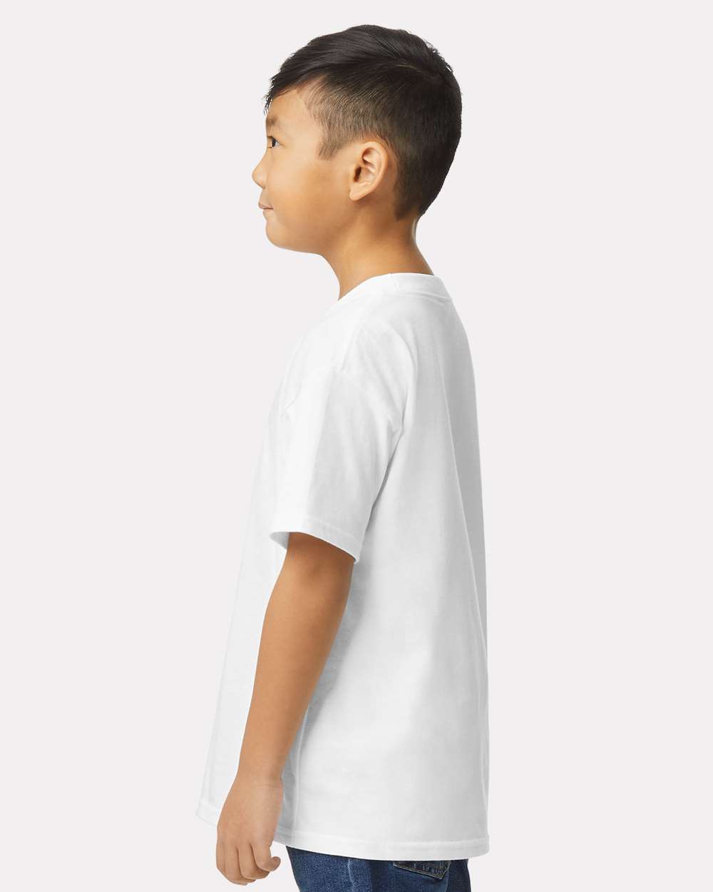 Youth Softstyle® Midweight T-Shirt - OnModelSide - B01960002 - White