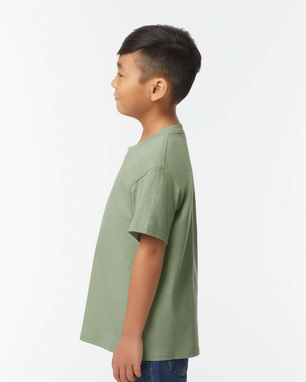 Youth Softstyle® Midweight T-Shirt - OnModelSide - B01960172 - Sage