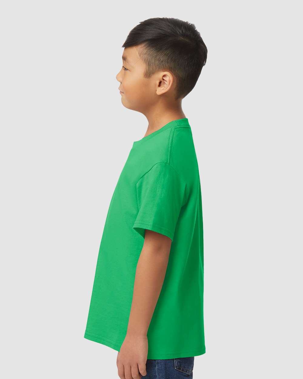 Youth Softstyle® Midweight T-Shirt - OnModelSide - B01960192 - Irish Green