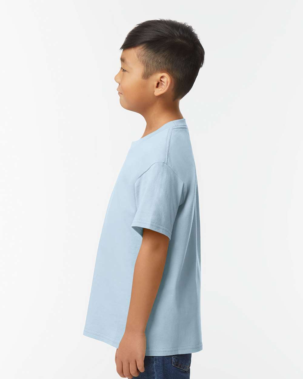 Youth Softstyle® Midweight T-Shirt - OnModelSide - B01960252 - Light Blue