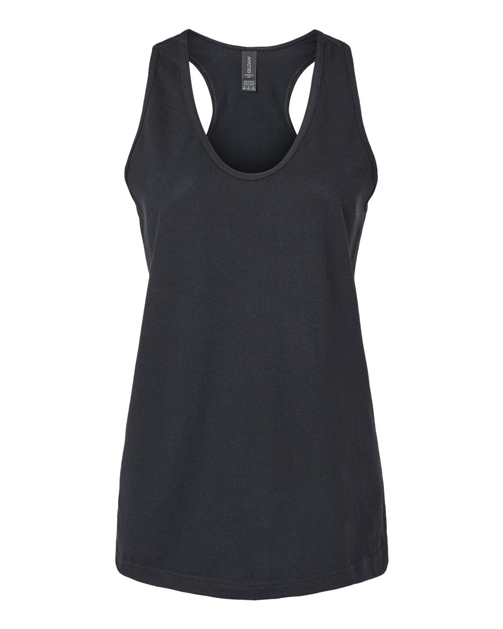 Women's Softstyle® CVC Racerback Tank Top - Front - B02160503 - Pitch Black