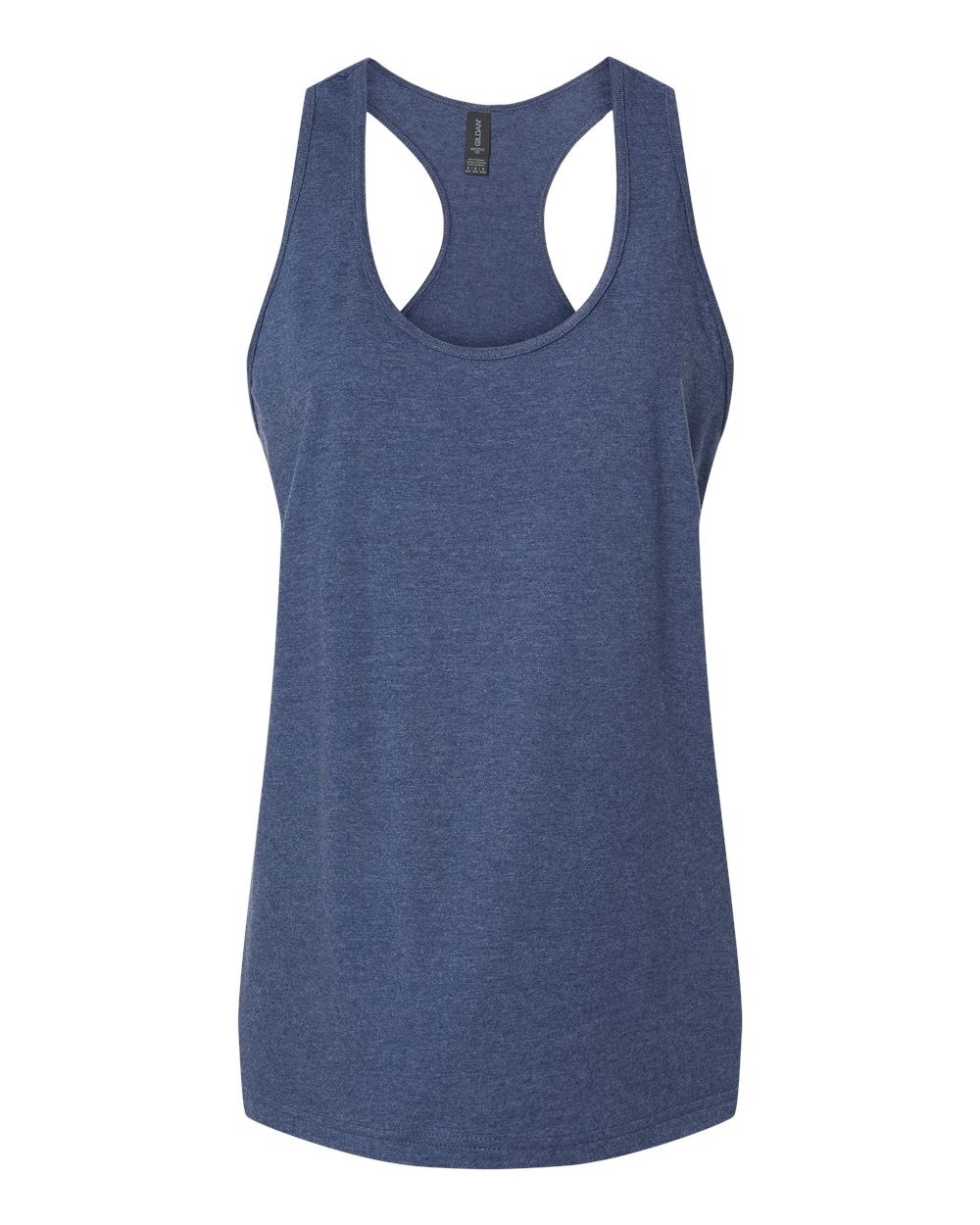 Women's Softstyle® CVC Racerback Tank Top - Front - B02160653 - Navy Mist