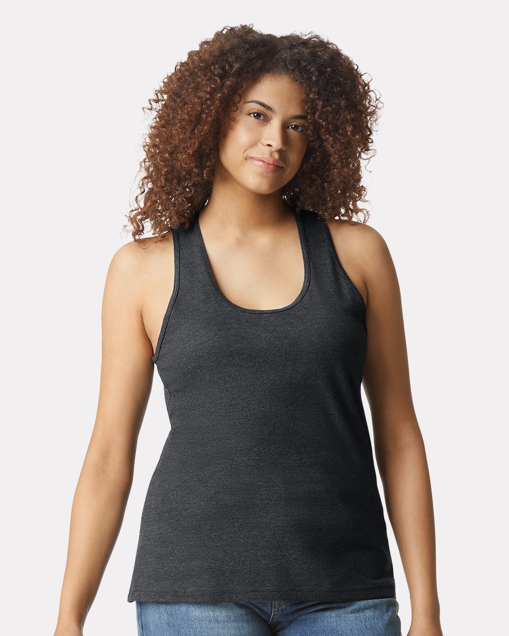 Women's Softstyle® CVC Racerback Tank Top - styleImage