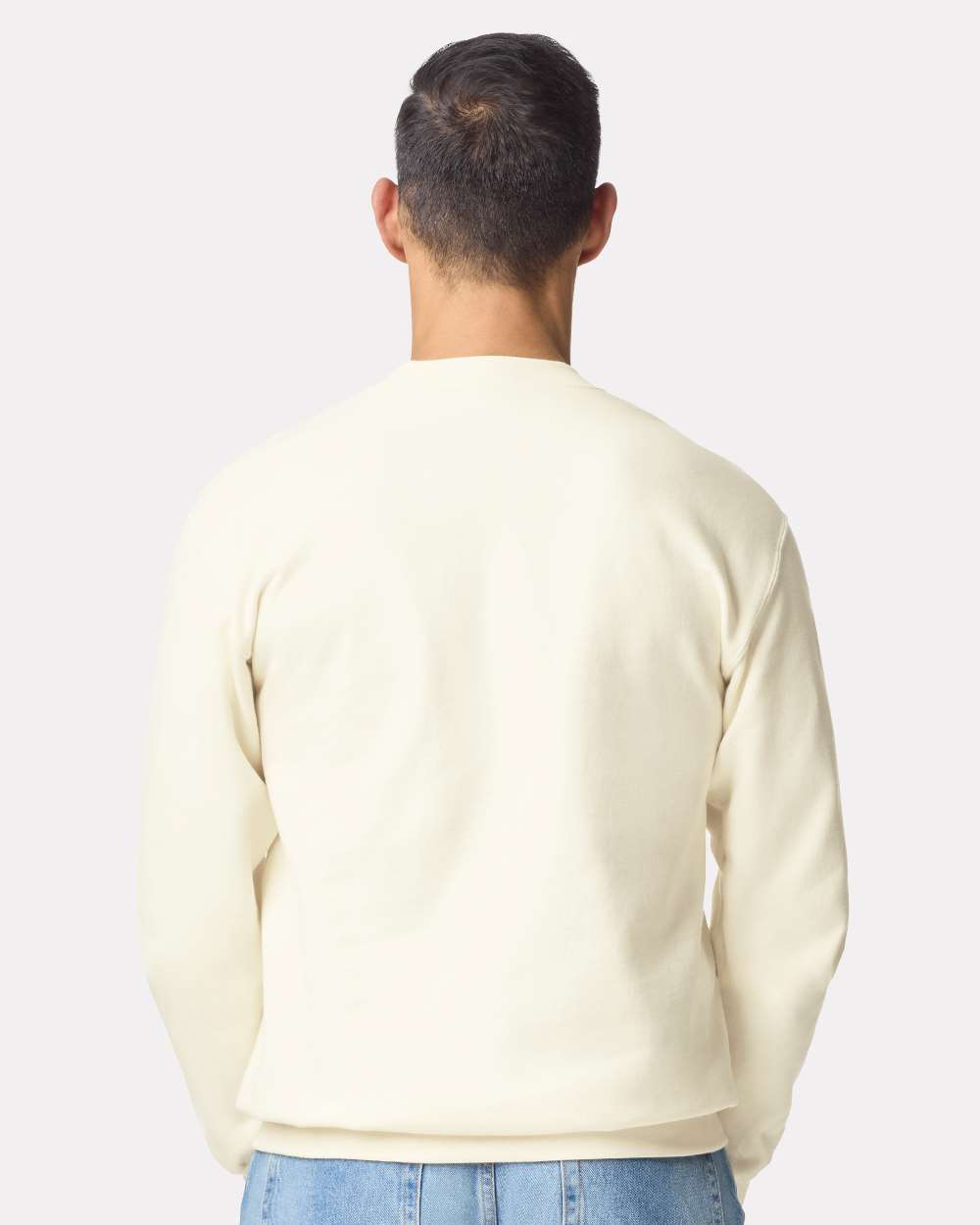 Unisex Softstyle® Midweight 1/4 Zip Sweatshirt - OnModelBack - B02660023 - Off White