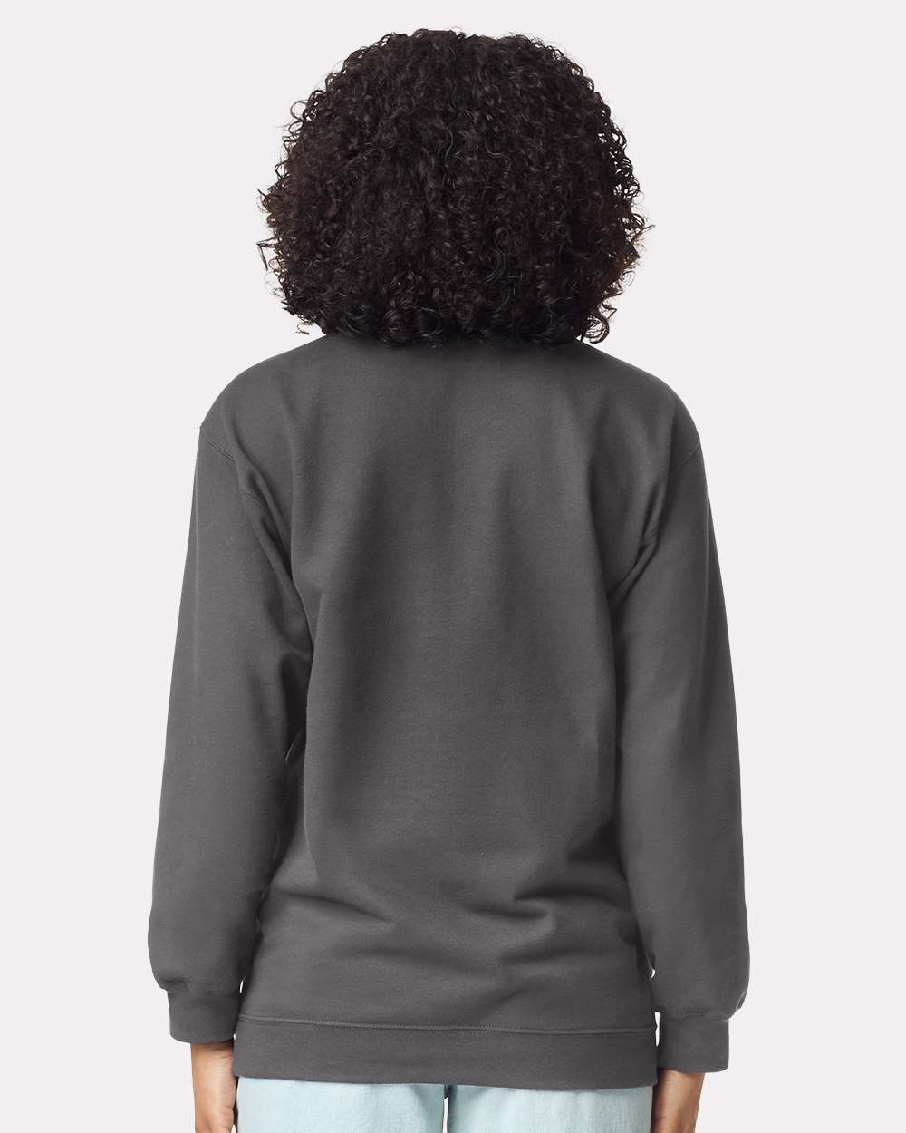 Unisex Softstyle® Midweight 1/4 Zip Sweatshirt - OnModelBack - B02660493 - Charcoal