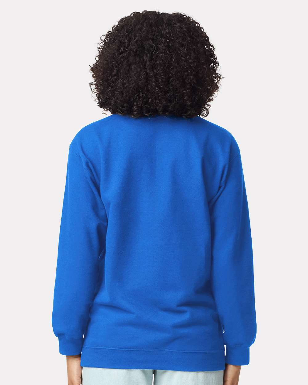 Unisex Softstyle® Midweight 1/4 Zip Sweatshirt - OnModelBack - B02660753 - Royal
