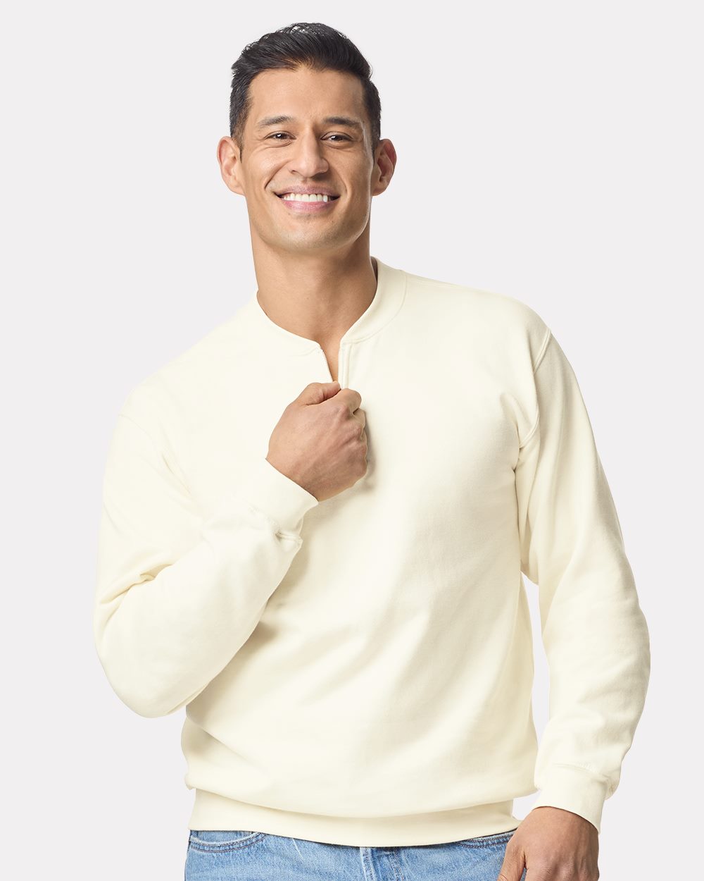 Unisex Softstyle® Midweight 1/4 Zip Sweatshirt - styleImage