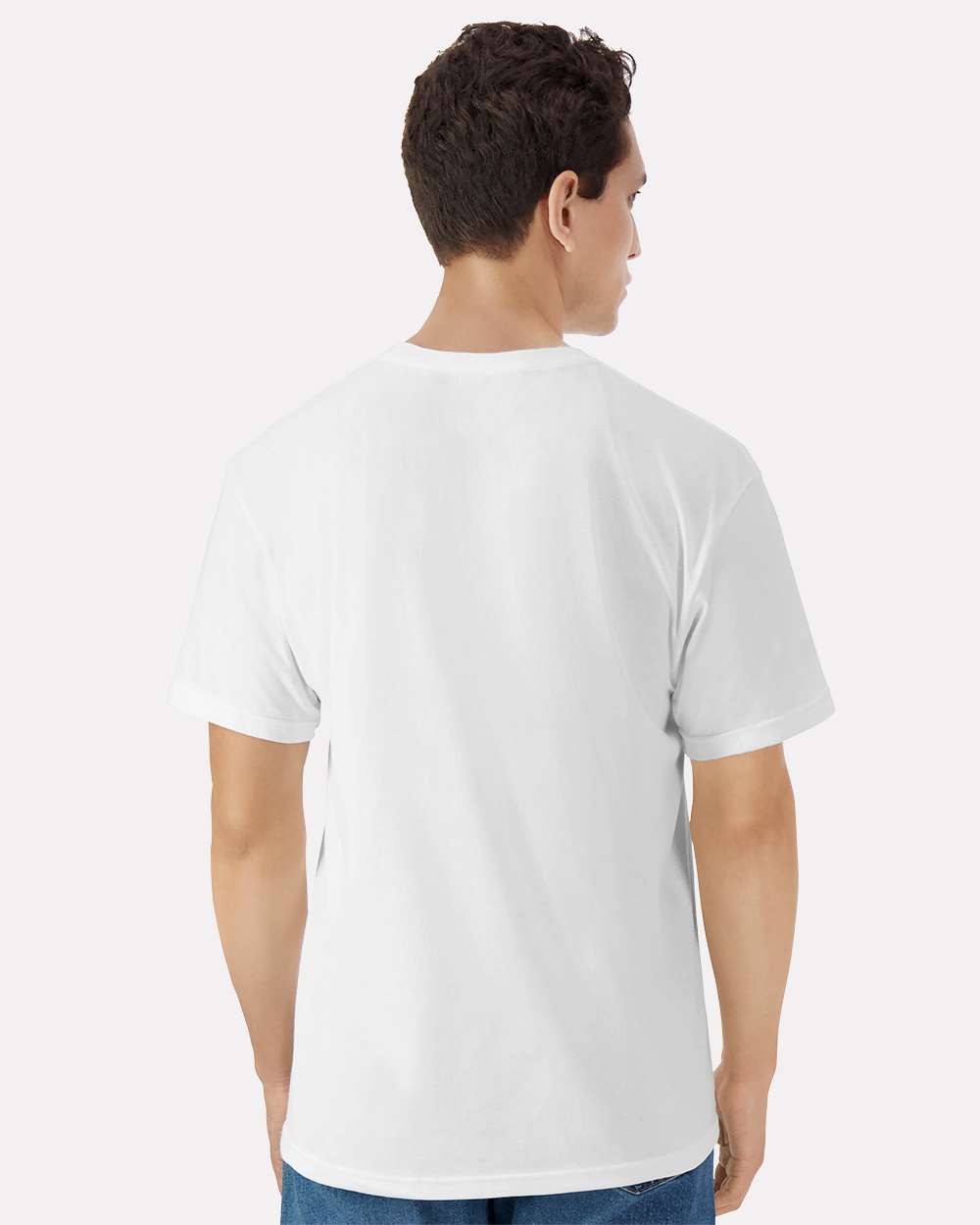 Unisex Light Cotton T-Shirt - OnModelBack - B02860002 - White