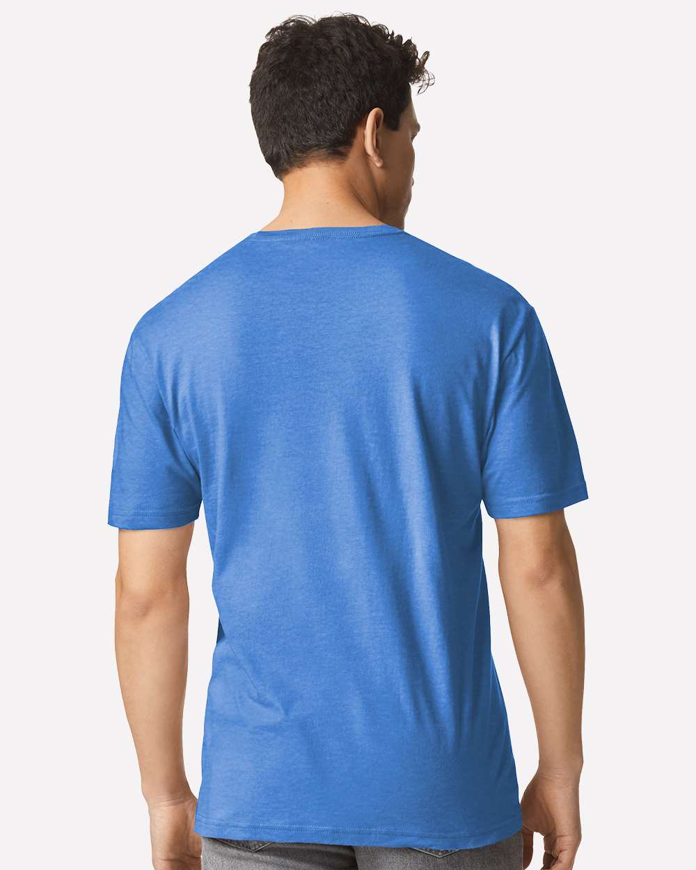 Unisex Light Cotton T-Shirt - OnModelBack - B02860272 - Heather Royal