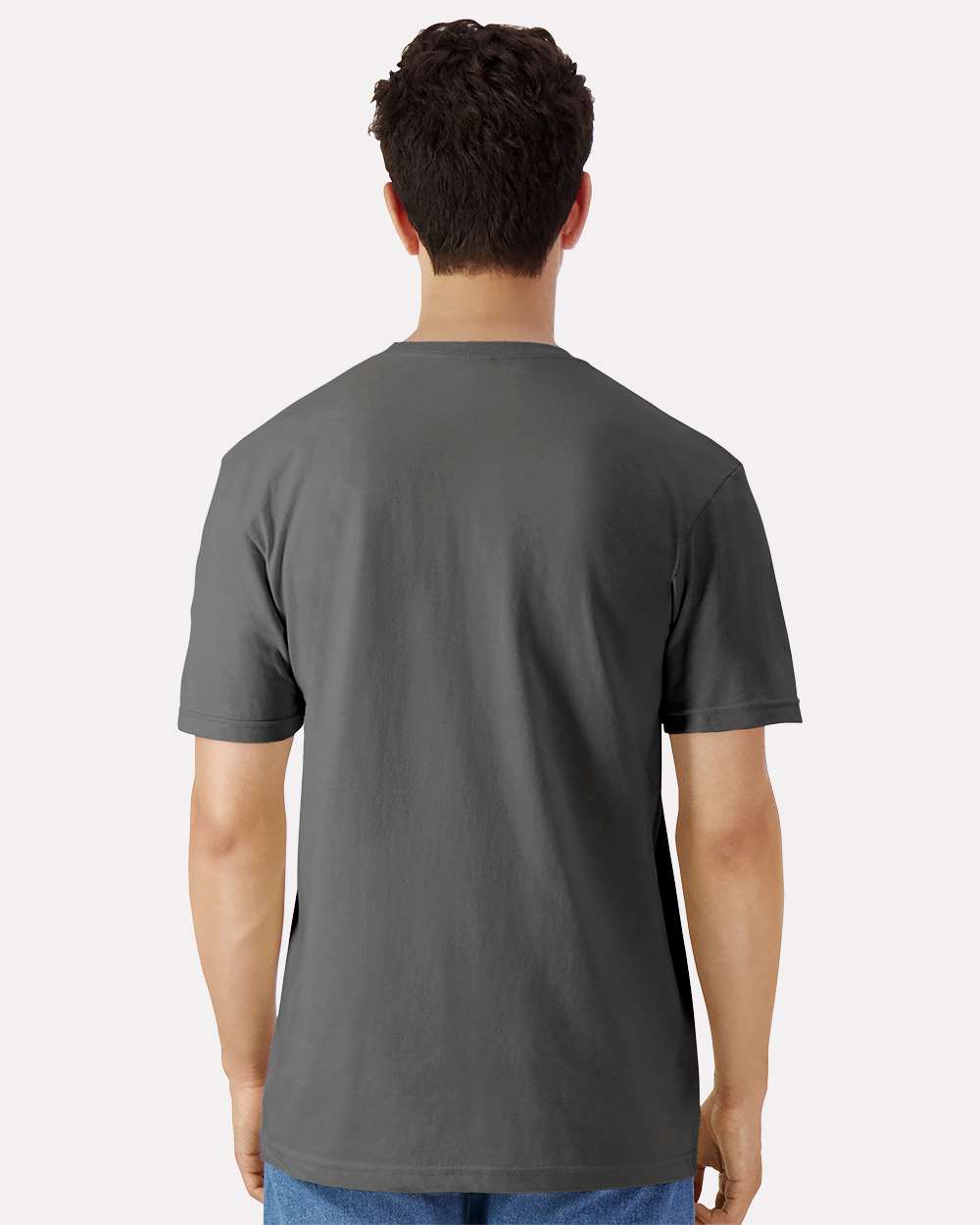 Unisex Light Cotton T-Shirt - OnModelBack - B02860592 - Charcoal