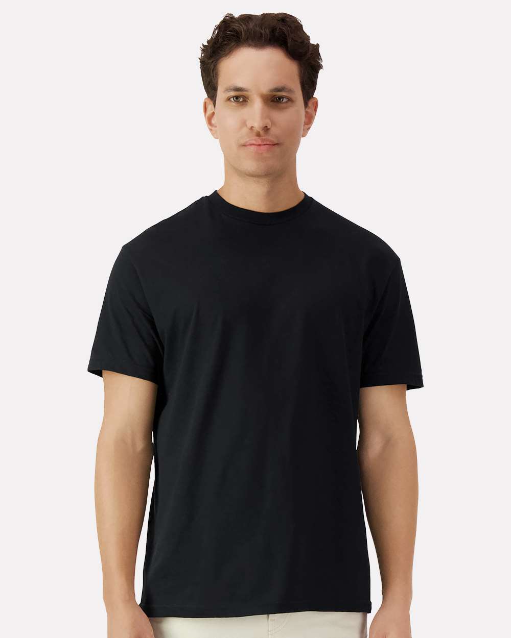 Unisex Light Cotton T-Shirt - OnModelFront - B02860502 - Black