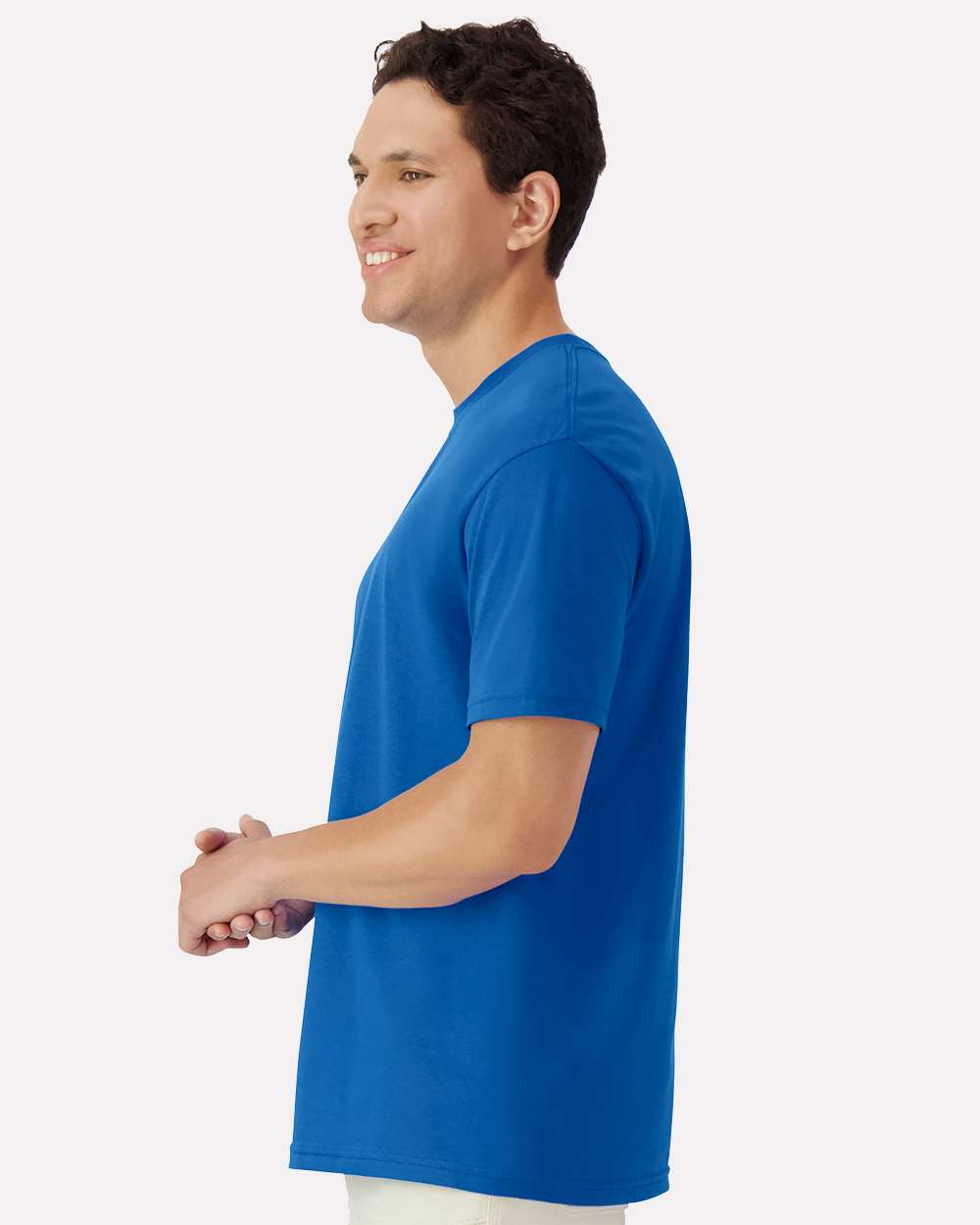 Unisex Light Cotton T-Shirt - OnModelSide - B02860132 - Royal