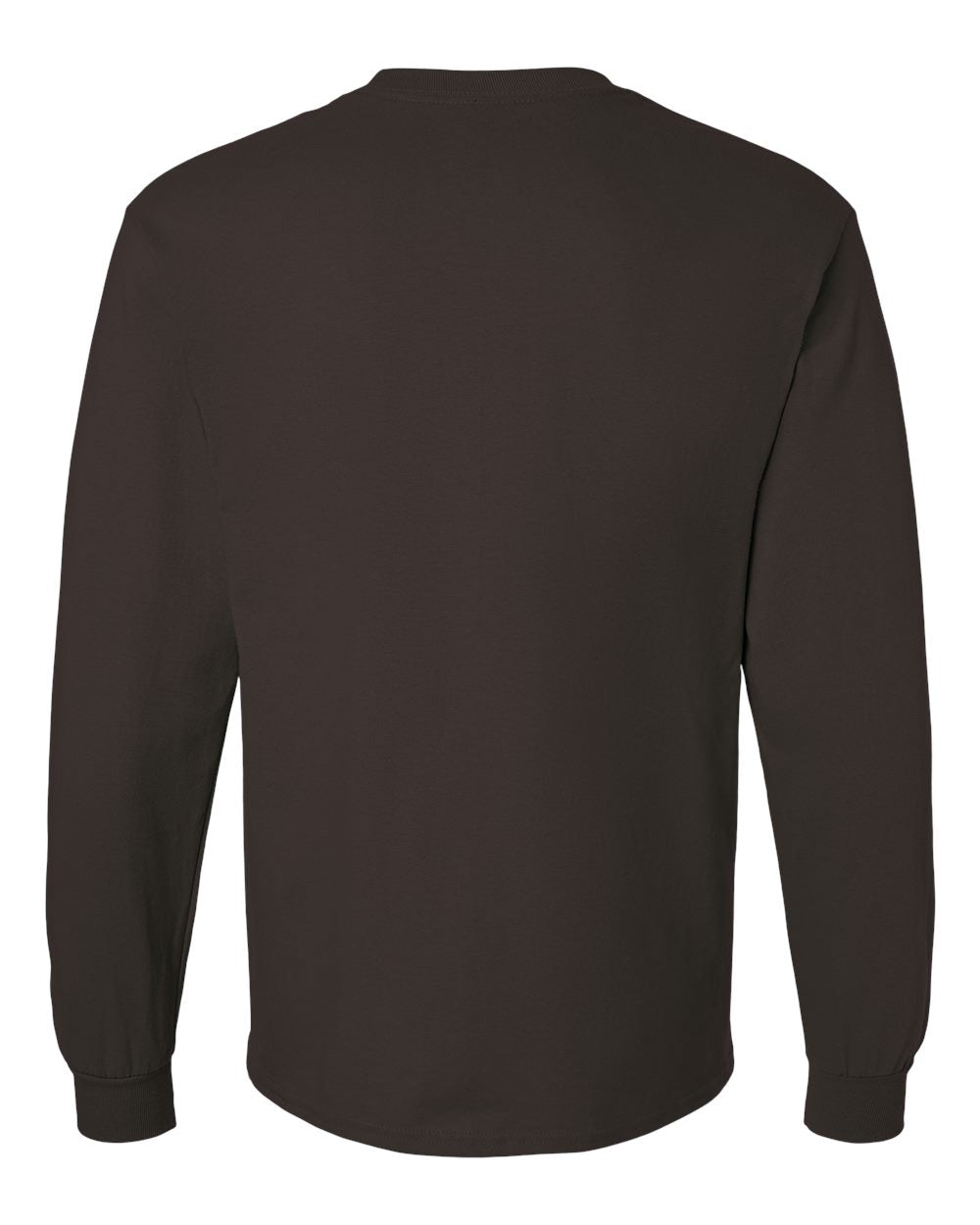 Ultra Cotton® Long Sleeve T-Shirt - Back - B06060053 - Dark Chocolate