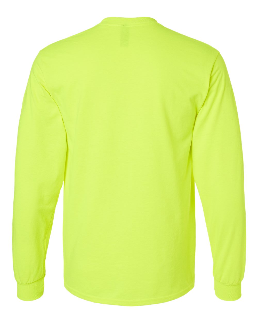 Ultra Cotton® Long Sleeve T-Shirt - Back - B06060163 - Safety Green