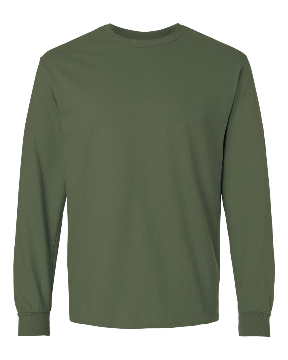 Ultra Cotton® Long Sleeve T-Shirt - Front - B06060063 - Military Green