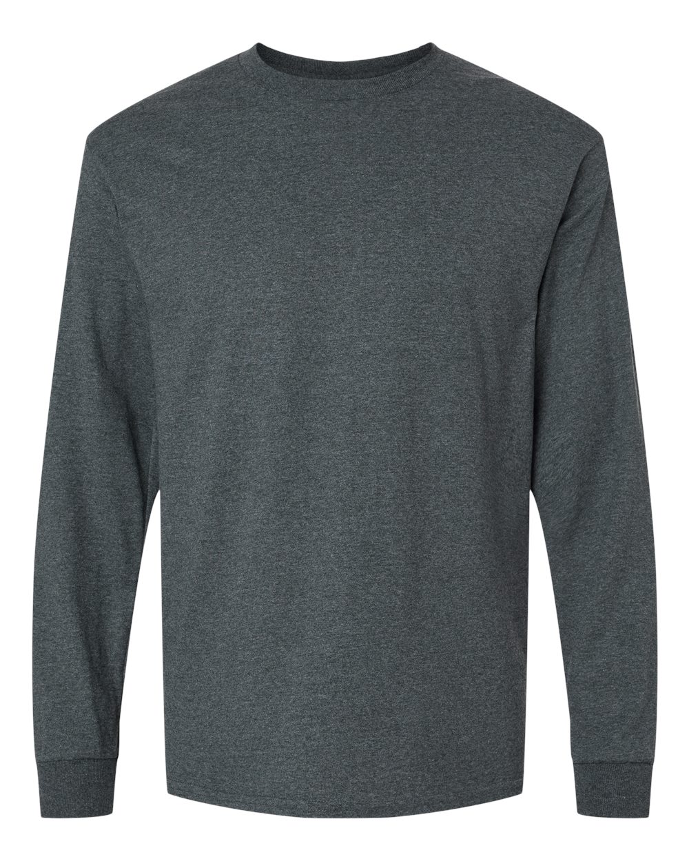 Ultra Cotton® Long Sleeve T-Shirt - Front - B06060073 - Dark Heather