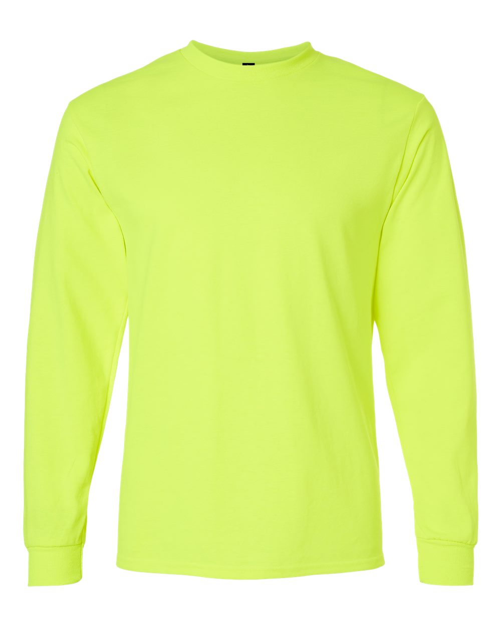 Ultra Cotton® Long Sleeve T-Shirt - Front - B06060163 - Safety Green