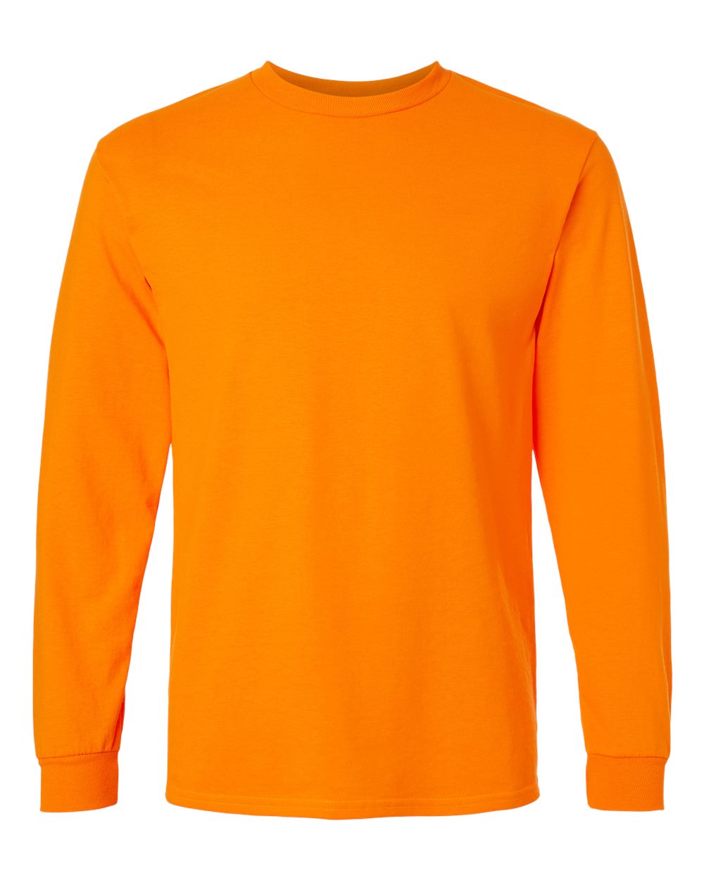 Ultra Cotton® Long Sleeve T-Shirt - Front - B06060333 - Safety Orange