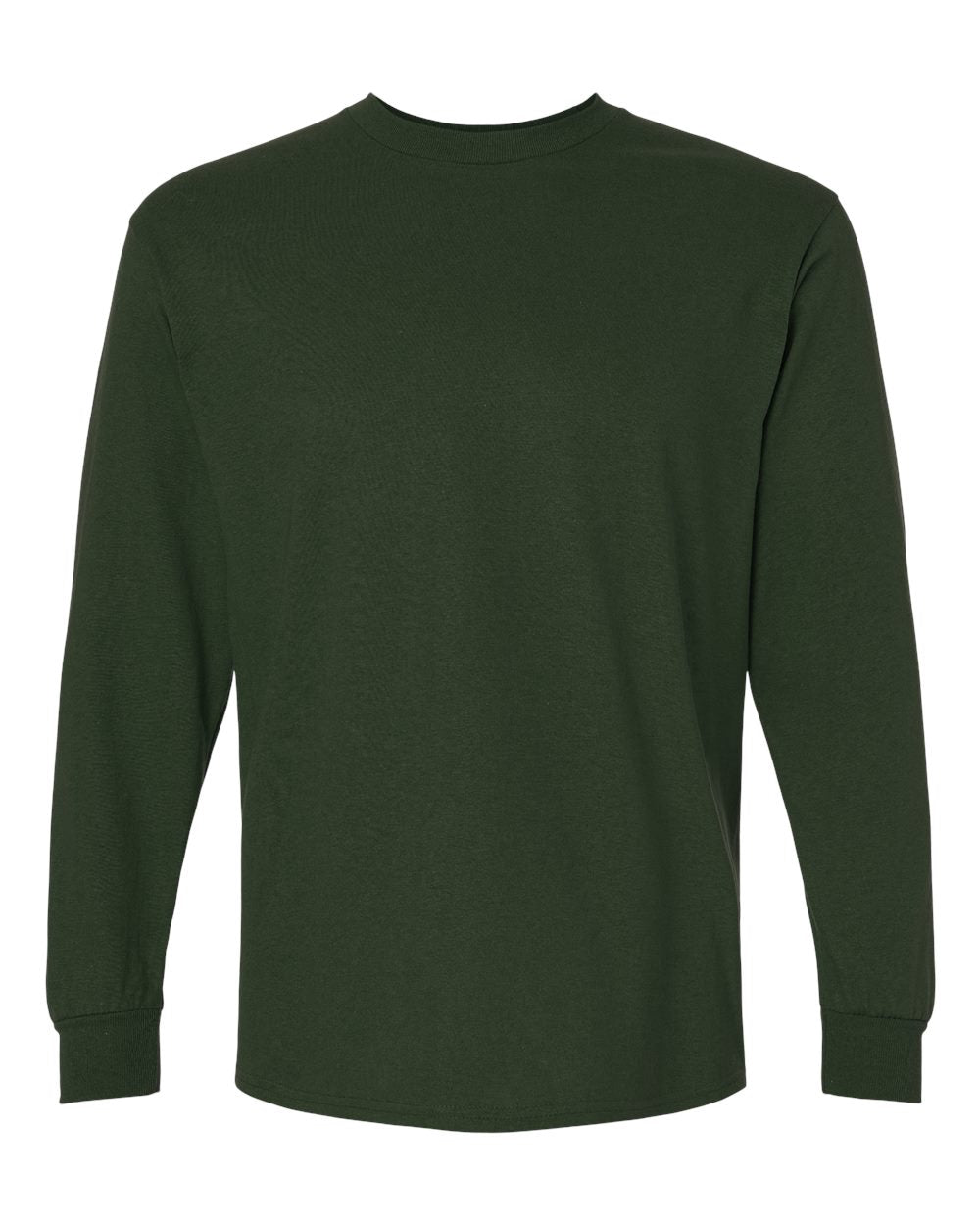Ultra Cotton® Long Sleeve T-Shirt - Front - B06060543 - Forest Green