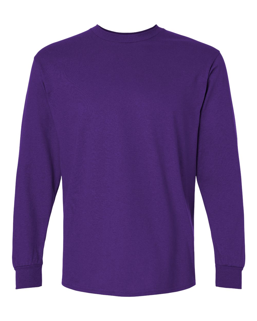 Ultra Cotton® Long Sleeve T-Shirt - Front - B06060673 - Purple