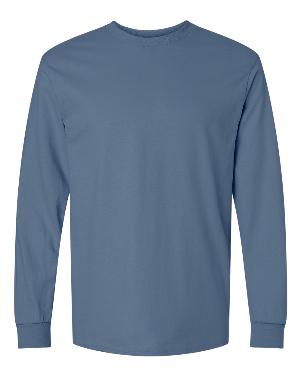 Ultra Cotton® Long Sleeve T-Shirt - Front - B06060683 - Indigo Blue