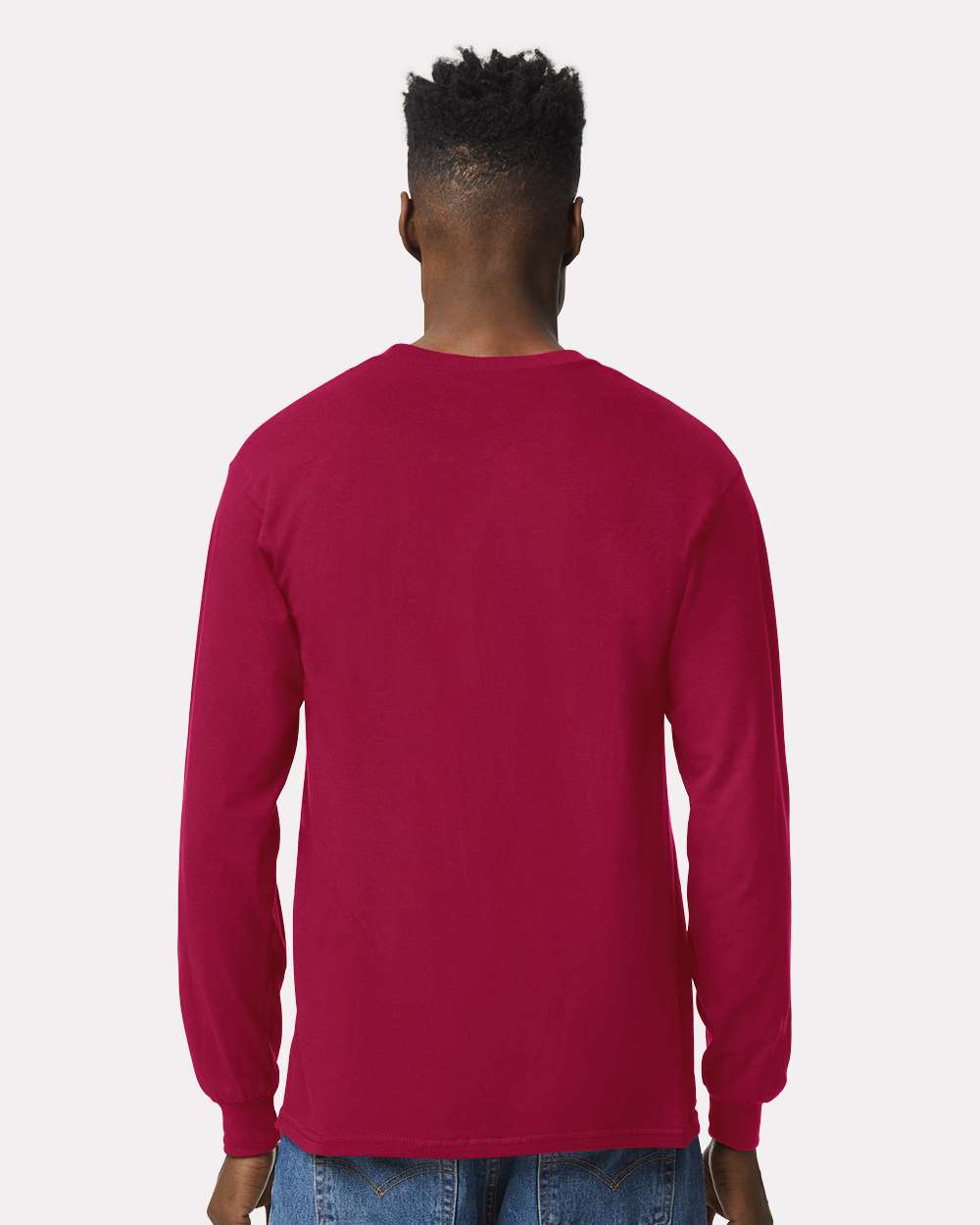 Ultra Cotton® Long Sleeve T-Shirt - OnModelBack - B06060523 - Cardinal Red