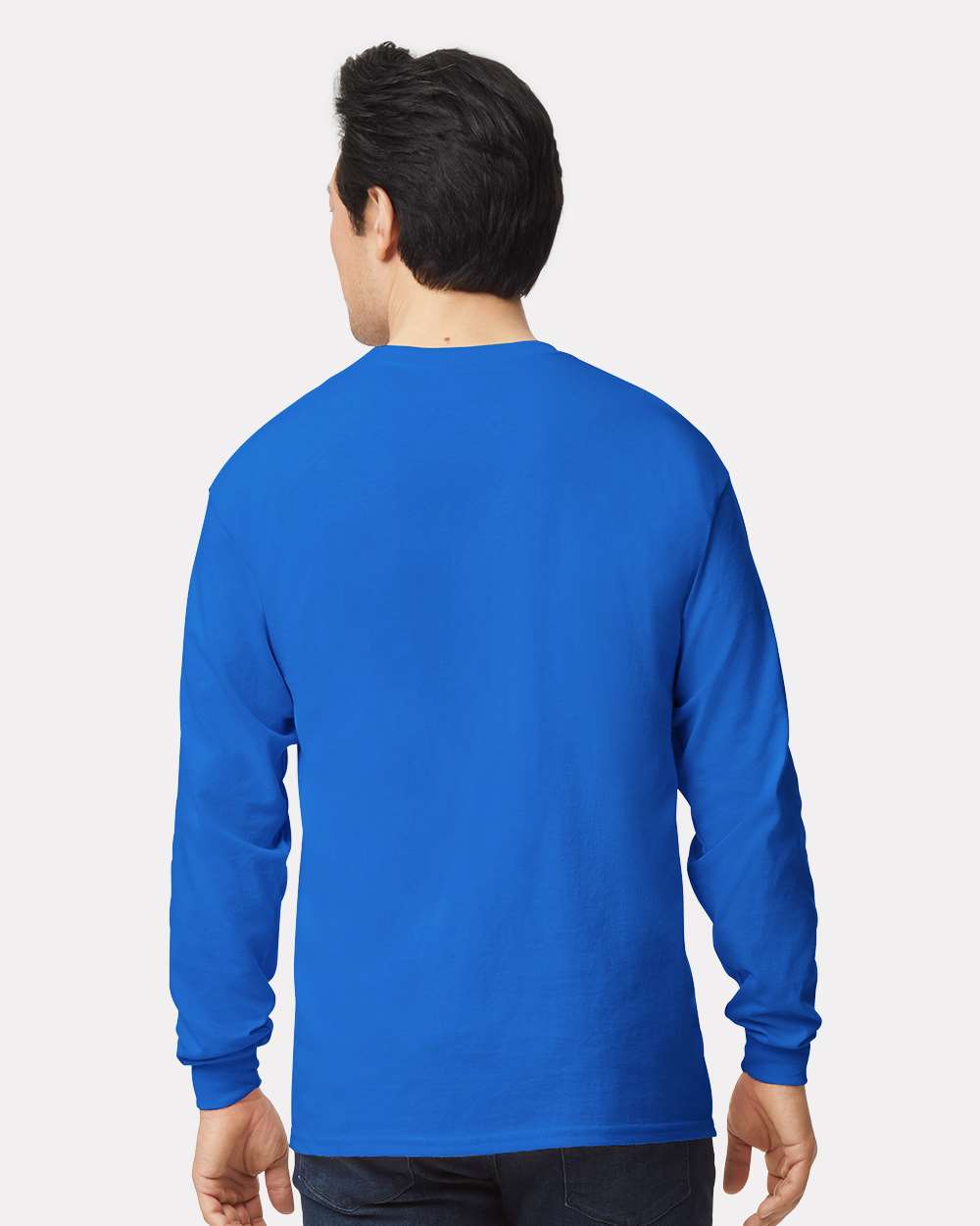 Ultra Cotton® Long Sleeve T-Shirt - OnModelBack - B06060753 - Royal