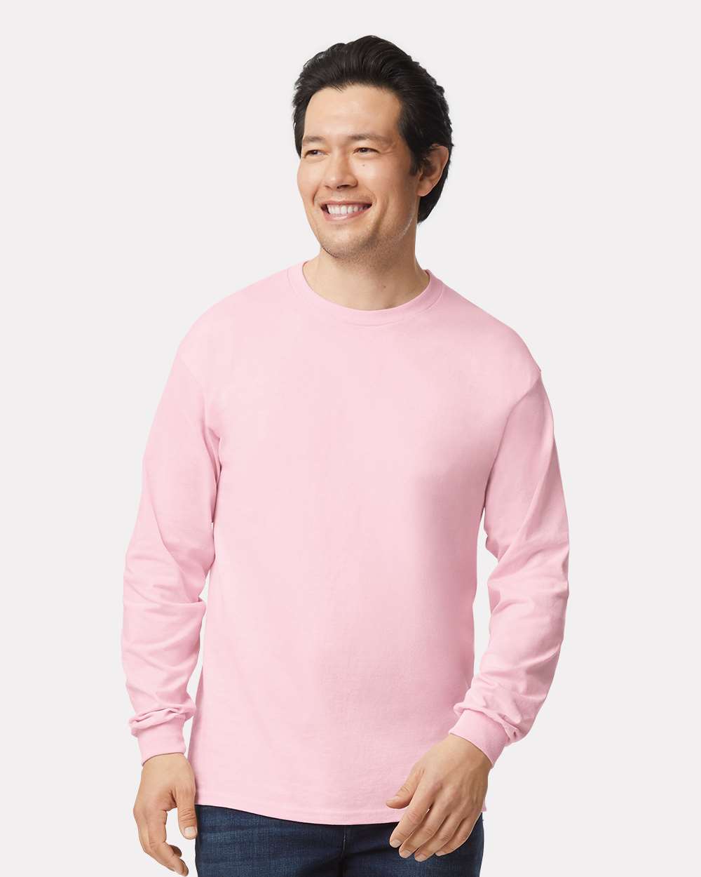 Ultra Cotton® Long Sleeve T-Shirt - OnModelFront - B06060303 - Light Pink