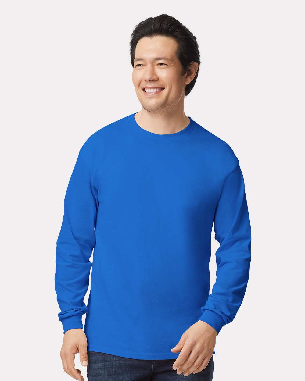 Ultra Cotton® Long Sleeve T-Shirt - OnModelFront - B06060753 - Royal