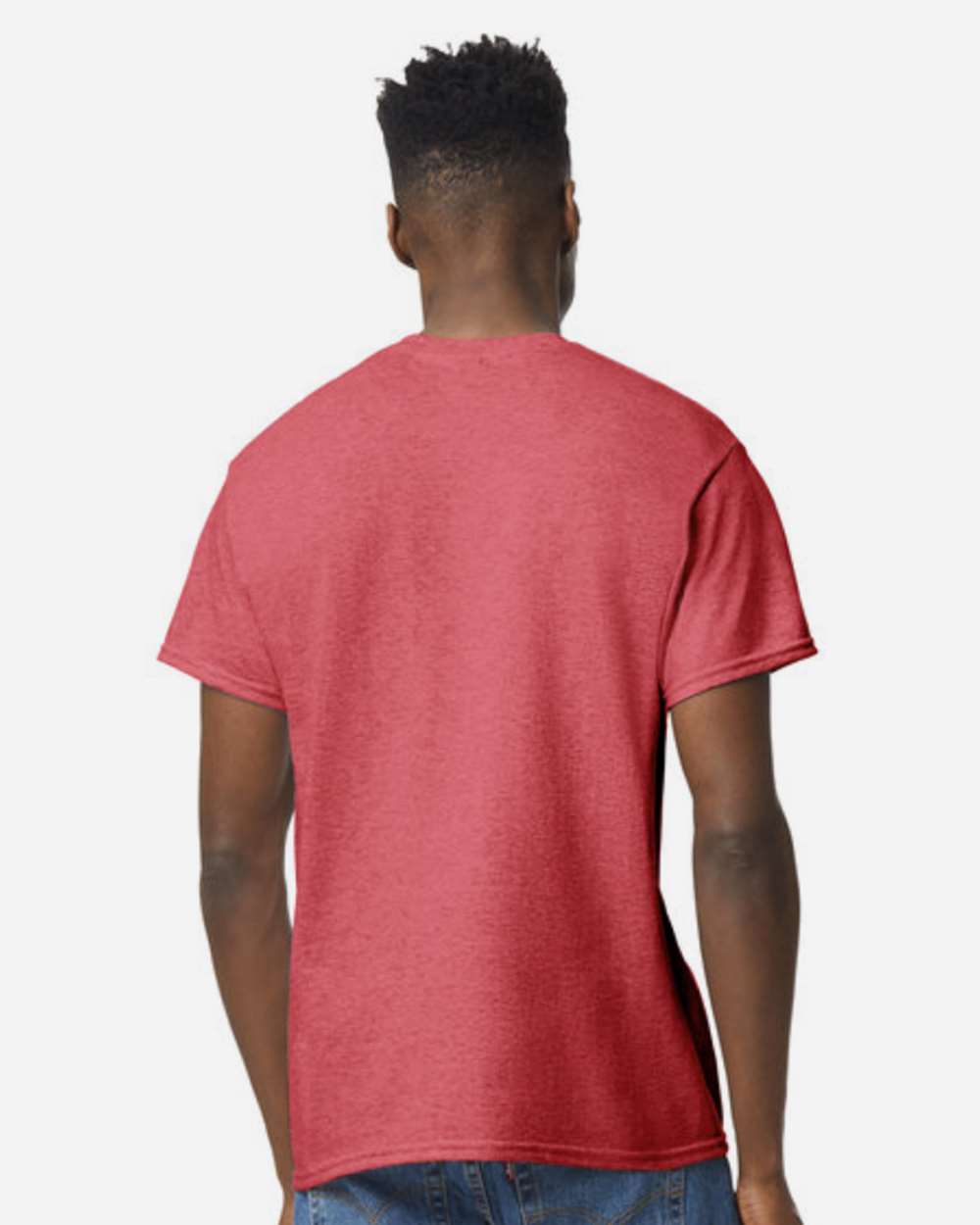 Unisex DryBlend® T-Shirt - OnModelBack - B06560723 - Heather Scarlet Red
