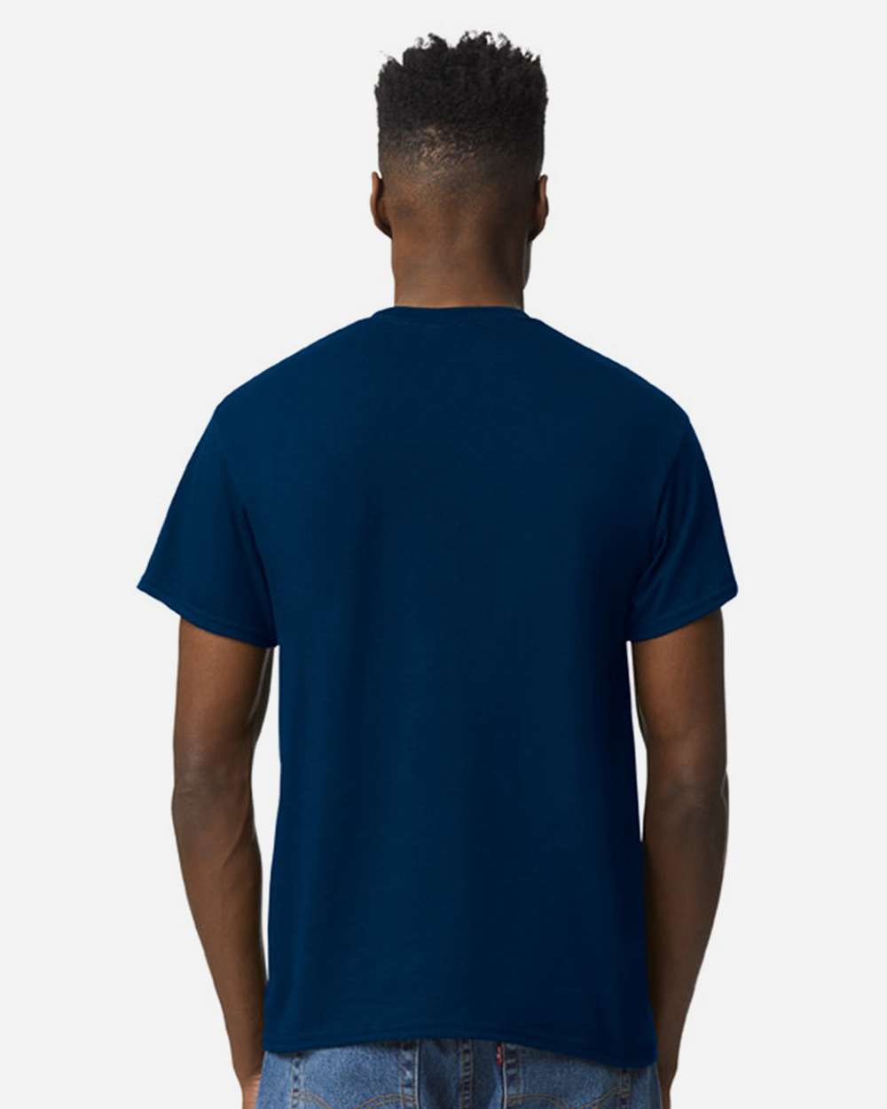 Unisex DryBlend® T-Shirt - OnModelBack - B06560813 - Dark Navy