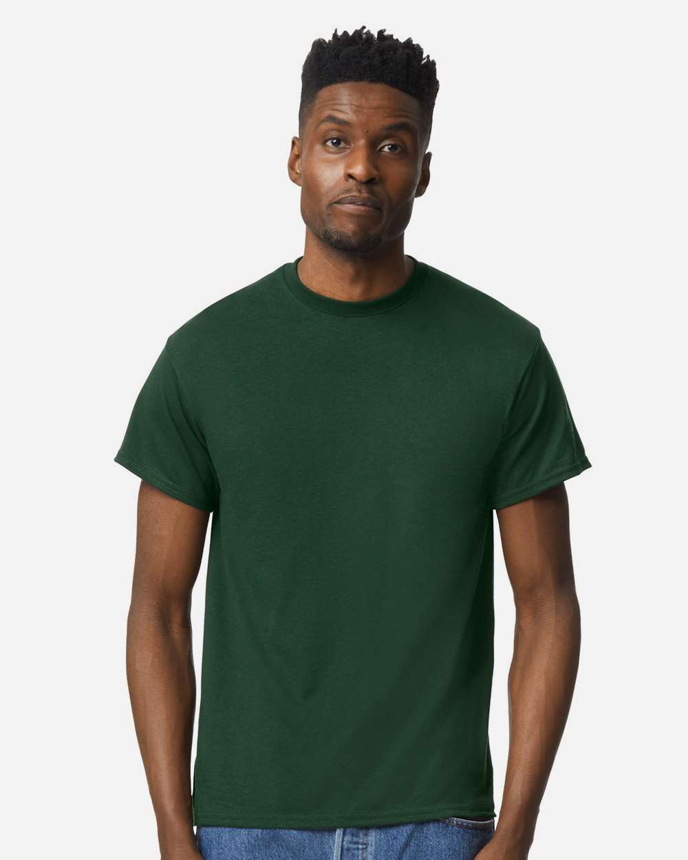 Unisex DryBlend® T-Shirt - OnModelFront - B06560153 - Dark Green