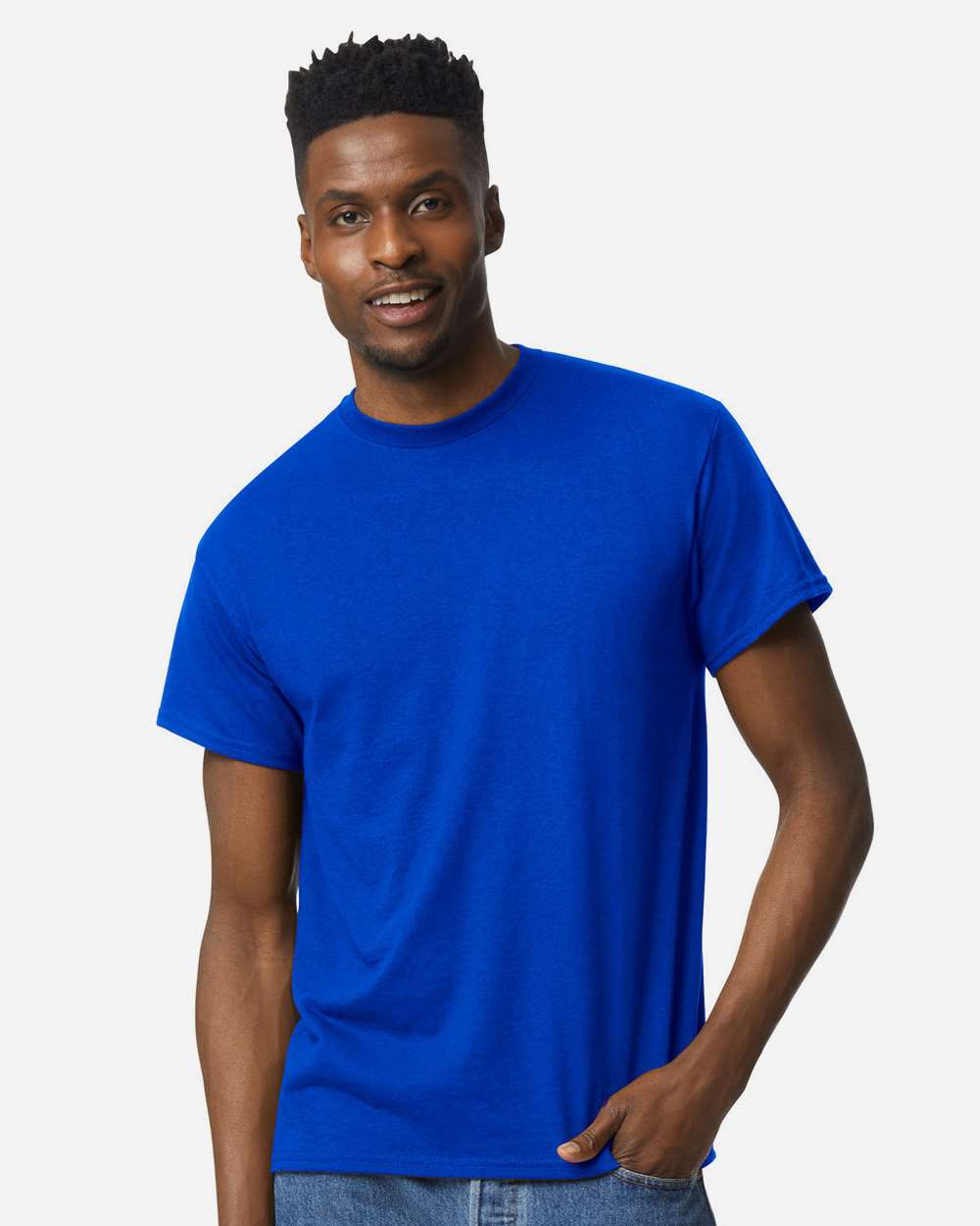 Unisex DryBlend® T-Shirt - OnModelFront - B06560743 - Deep Royal