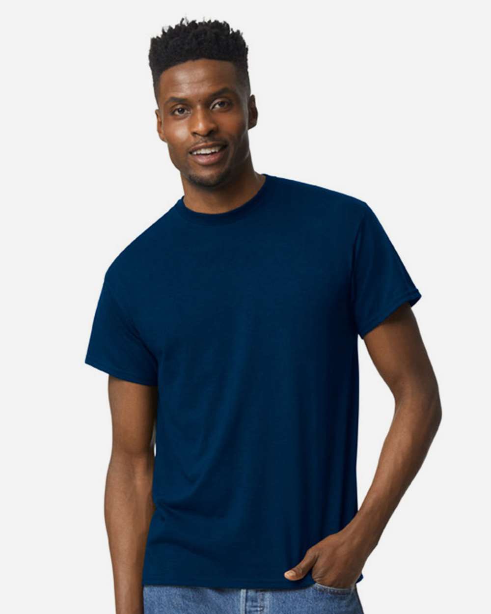 Unisex DryBlend® T-Shirt - OnModelFront - B06560813 - Dark Navy