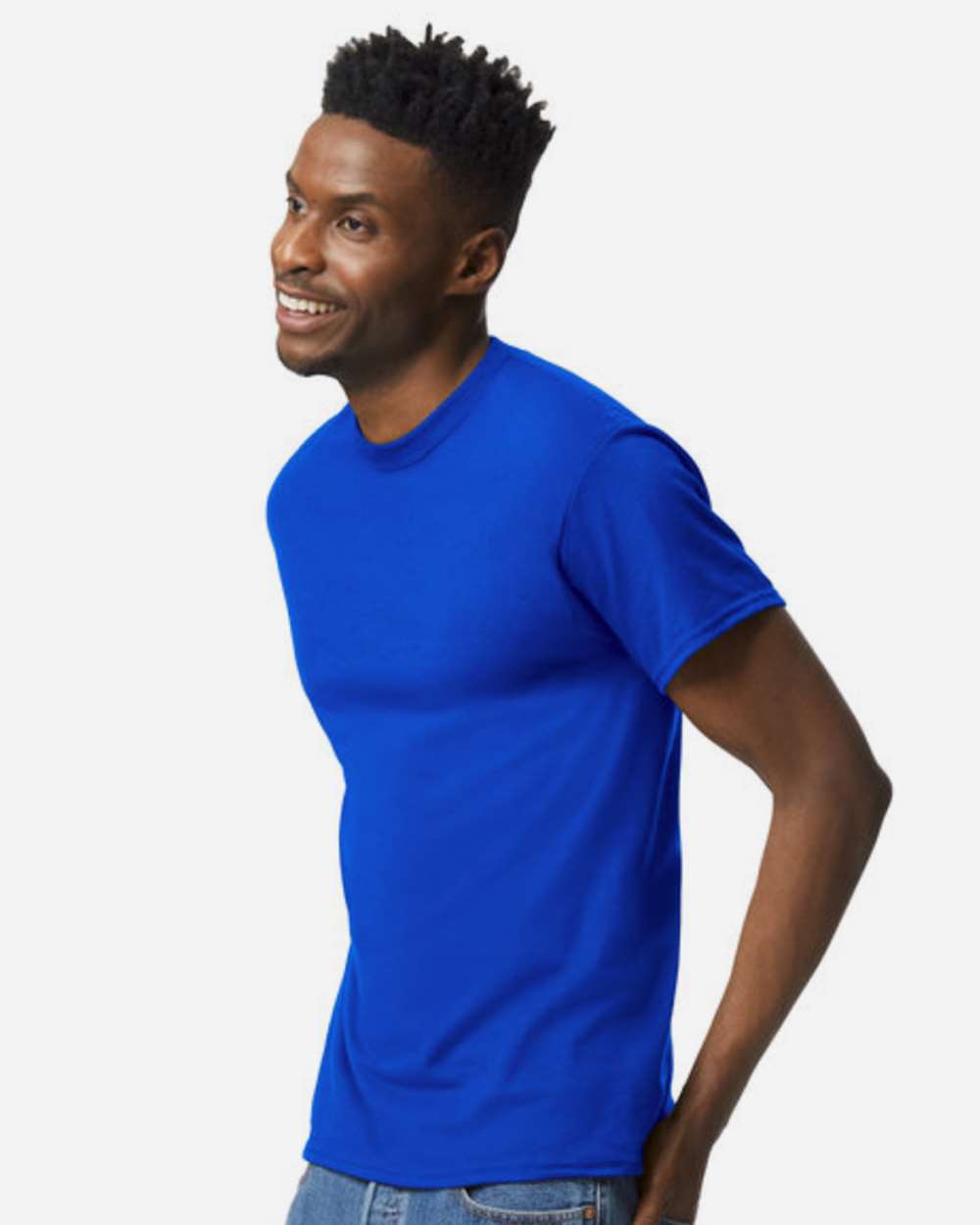 Unisex DryBlend® T-Shirt - OnModelSide - B06560743 - Deep Royal