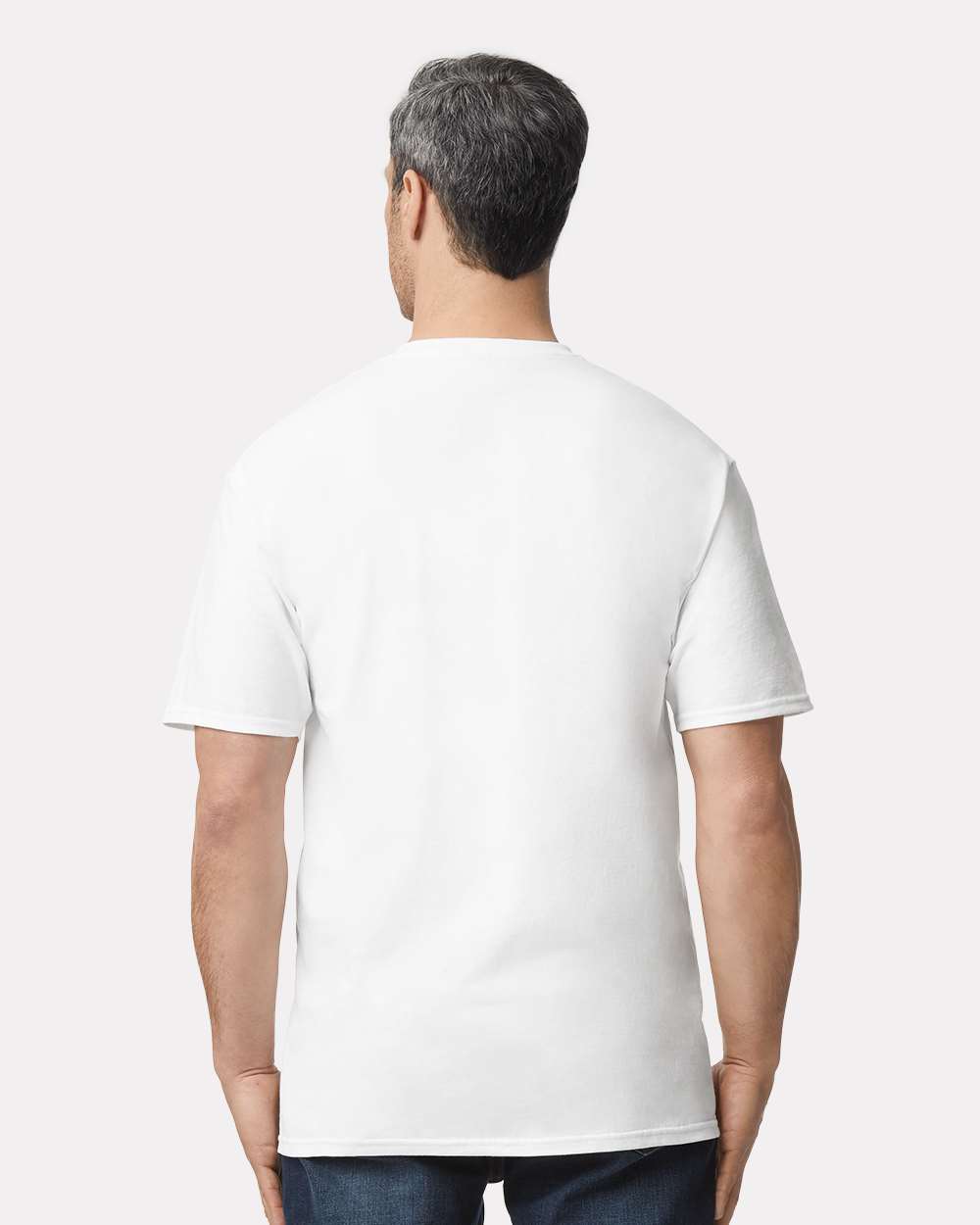 Men's Tall Ultra Cotton® T-Shirt - OnModelBack - B06660005 - White