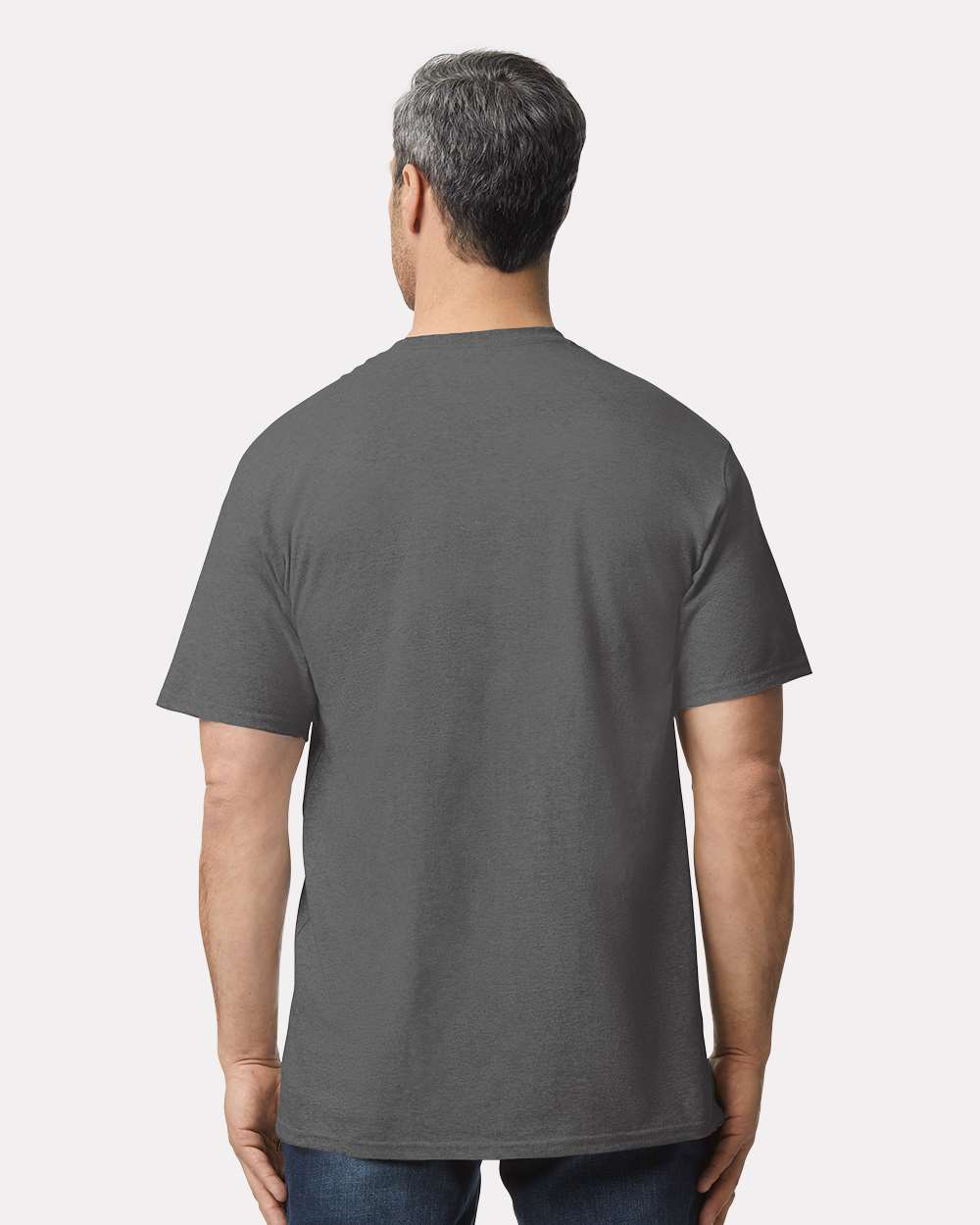 Men's Tall Ultra Cotton® T-Shirt - OnModelBack - B06660095 - Charcoal