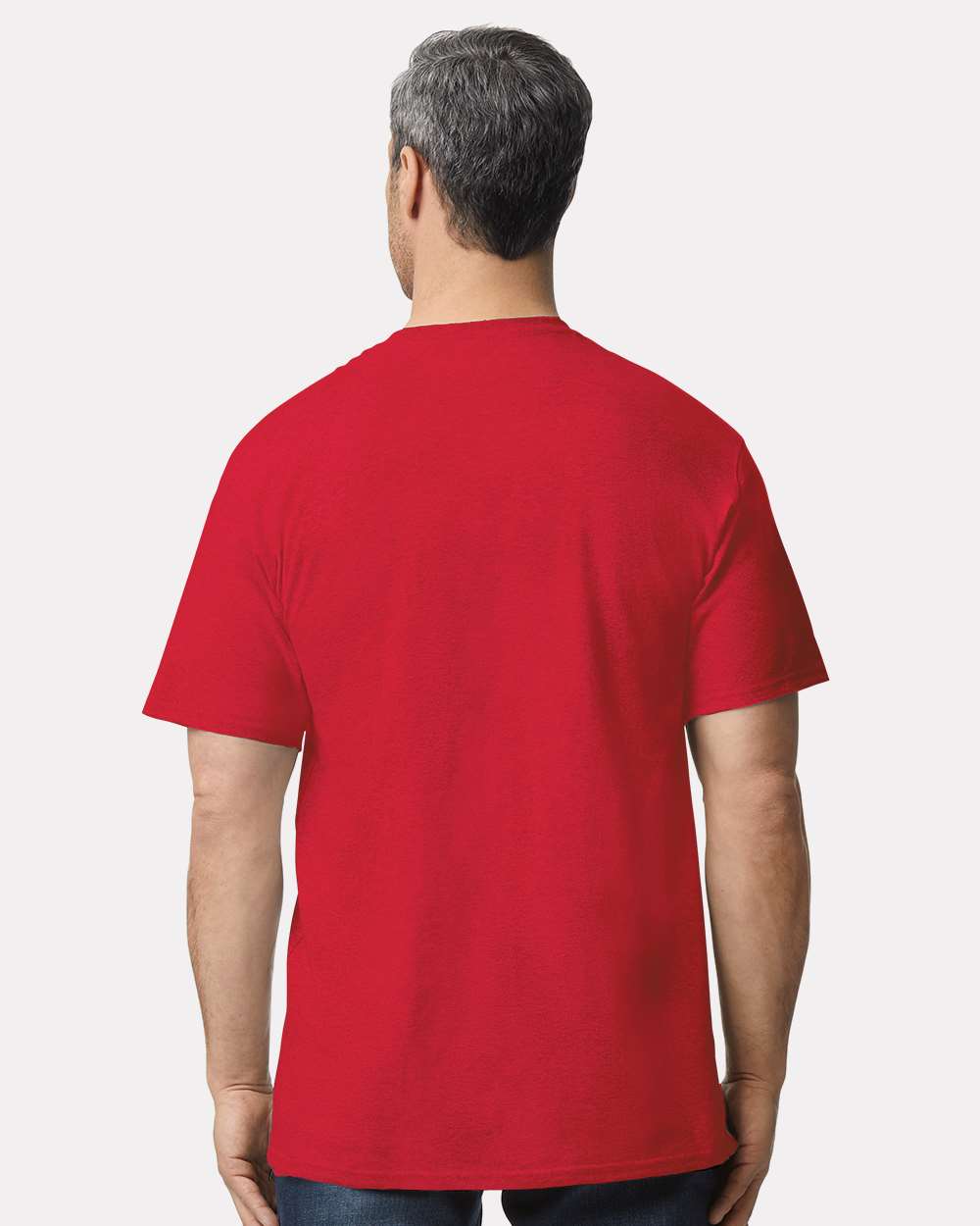 Men's Tall Ultra Cotton® T-Shirt - OnModelBack - B06660705 - Red